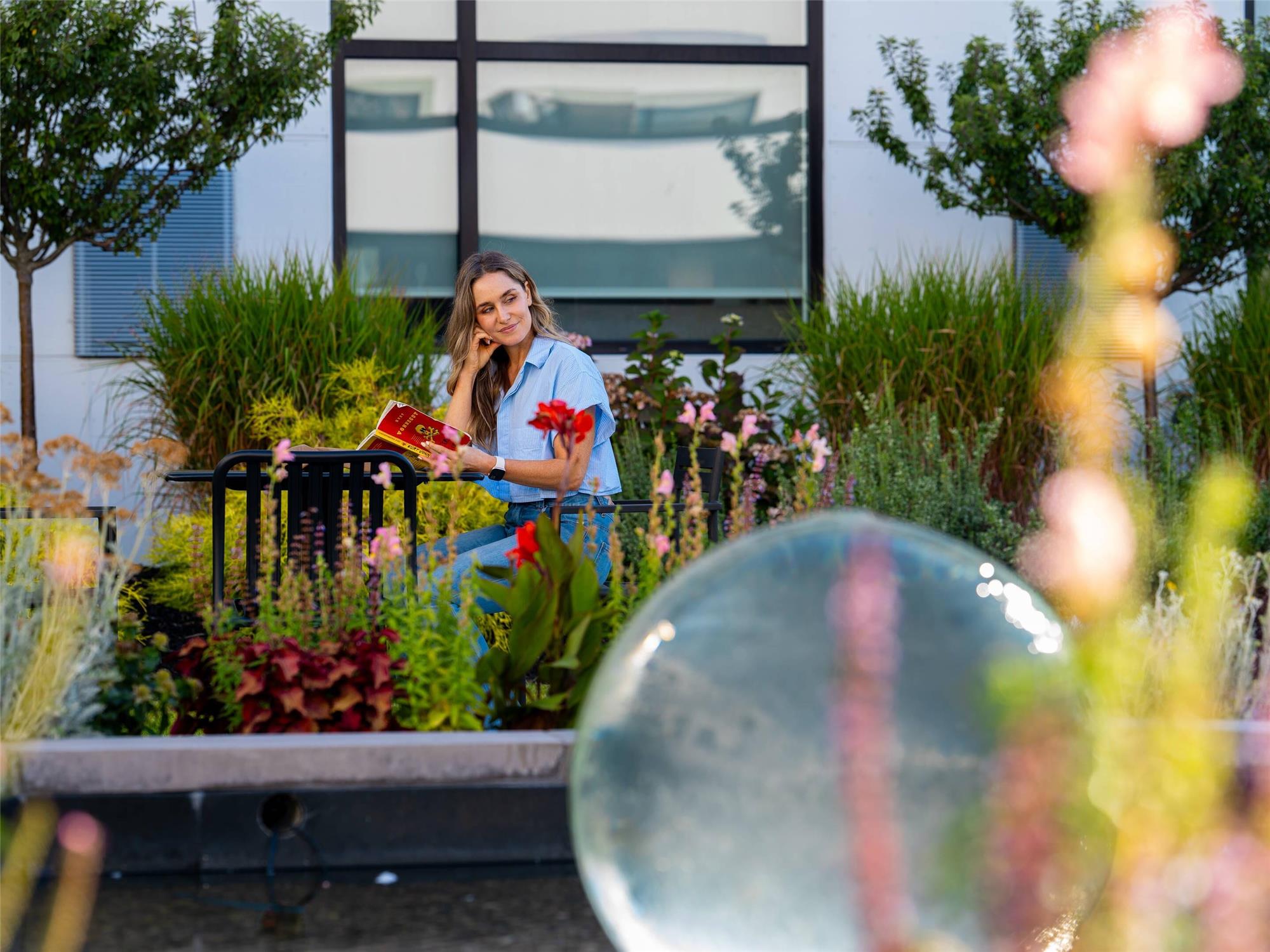 Relax on the hotel patio