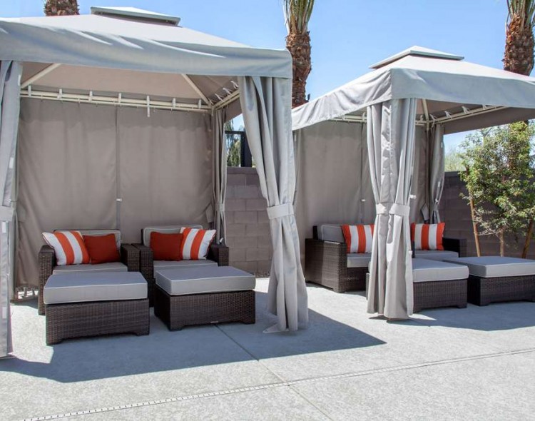 sundeck with cabanas