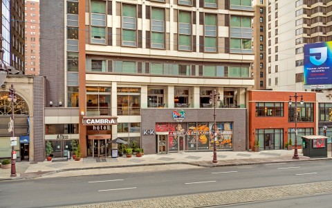 a building with many windows