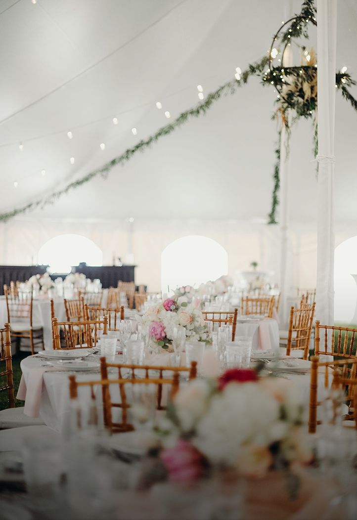 a table set for a wedding reception