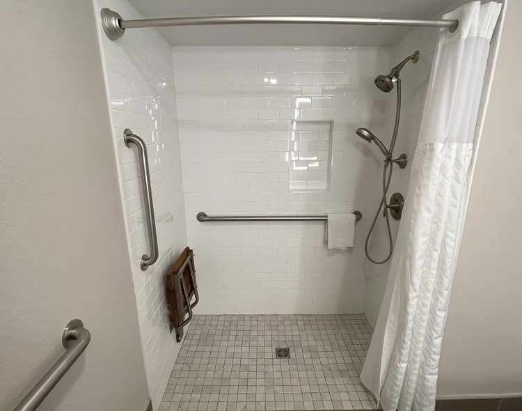accessible traditional shower