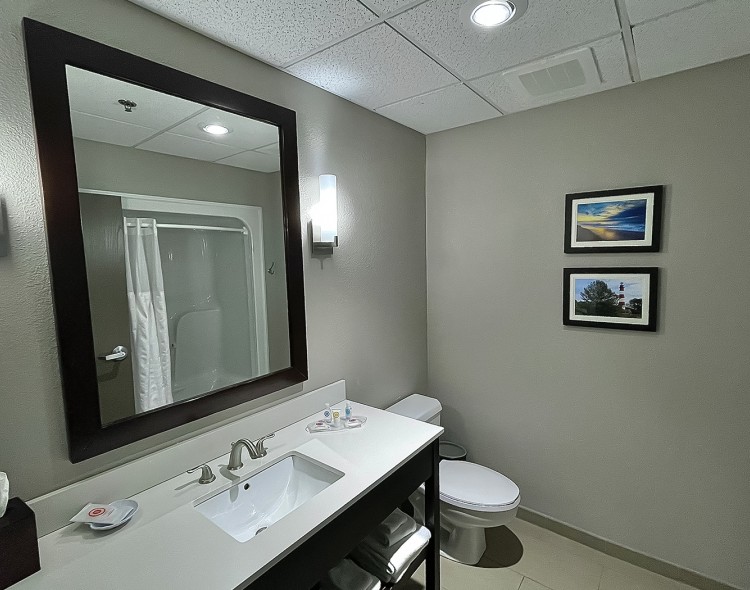 private washroom of an accommodation of the hotel