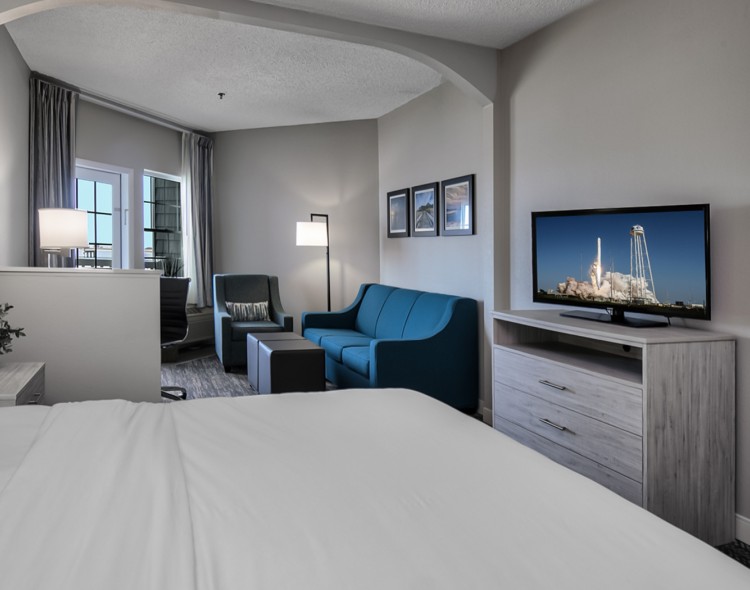 indoor corner view of a suite room