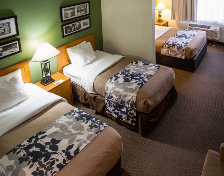Family suite with three beds