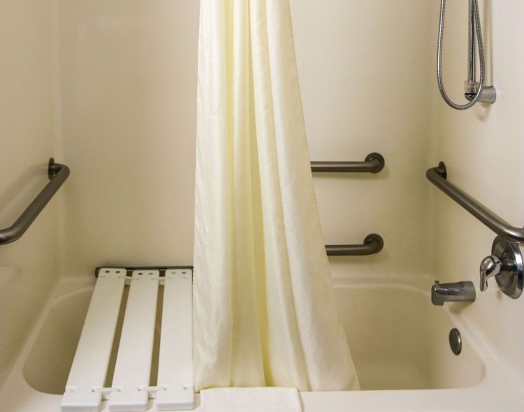 Bathroom with ADA grab bars