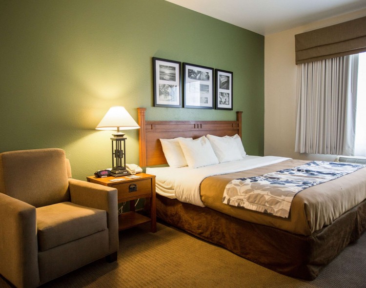 Guest room with side chair