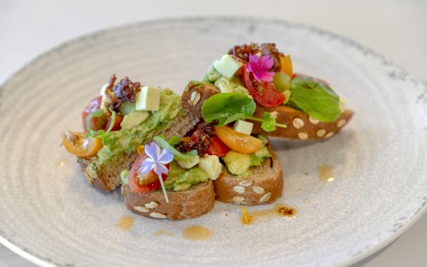 a plate of food on a table