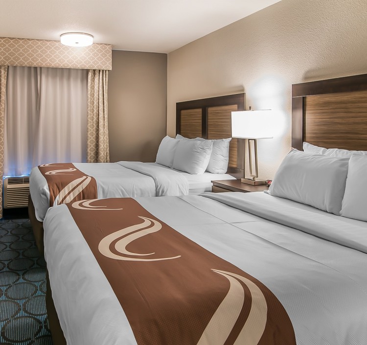 a room with two beds