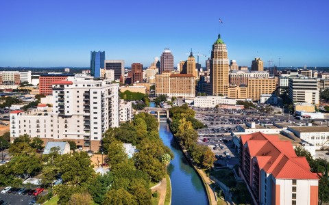 a river running through a city