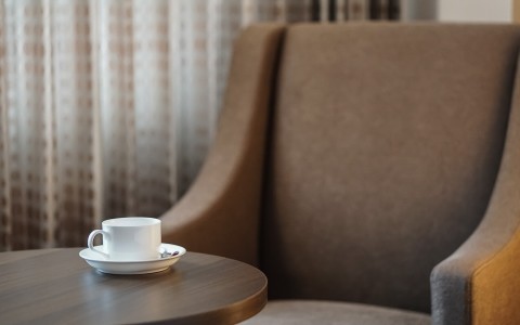 a cup on a table